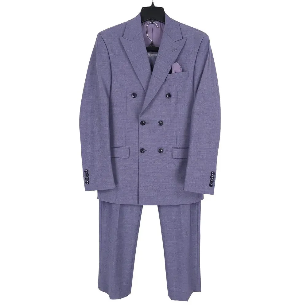 Bar III Mens Slim Fit 2 Piece Suit 36R 32x30 Lavender Purple Solid Stretch Wool